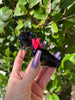 Black High Heel Pink Bow Glass Hand Pipe