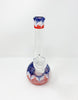 Red White and Blue Beaker Glass Water Pipe/Bong