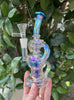 Mini Iridescent Recycler Glass Water Pipe/Dab Rig