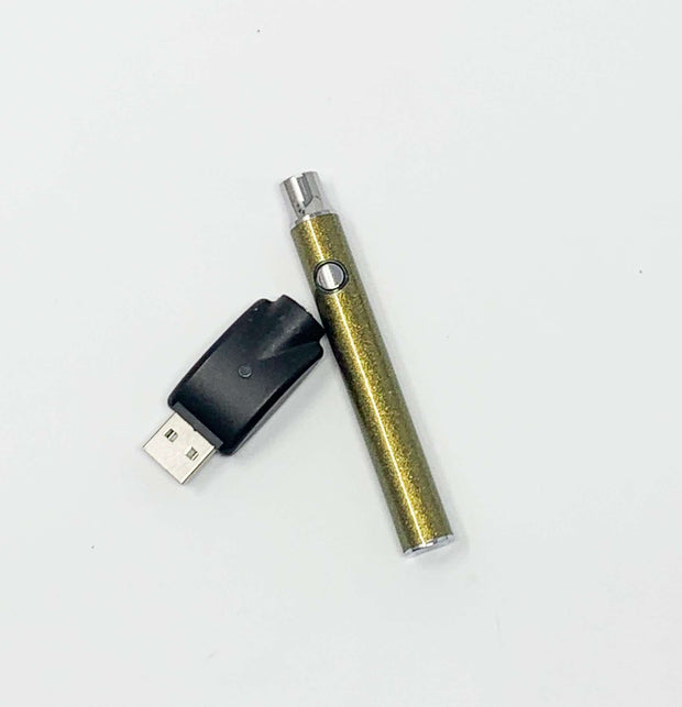 510 Threaded Battery Dark Gold Glitter Starter Kit