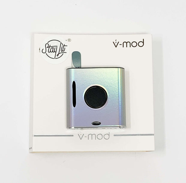 510 Threaded VMOD 2 Battery Matte Silver Rainbow Galaxy Starter Kit