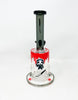 Halloween Horror 8.5in Bent Neck Glass Water Hand Pipe/Dab Rig