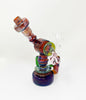 Colorful Fumed 7 Inch Glass Water Pipe/Dab Rig
