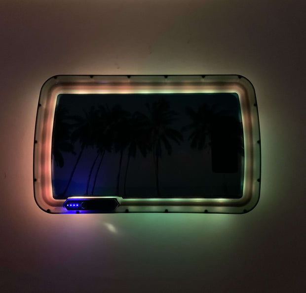 California Palm Trees LED Rolling Tray Featuring 7 Colors and Party Mode