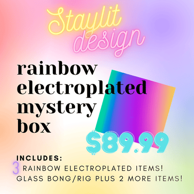 Rainbow Mystery Box Glass Water Pipe/Dab Rig Set