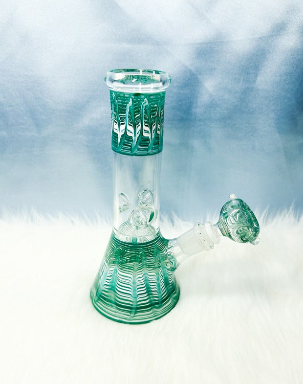 Swirled Beaker Glass Water Pipe/Bong