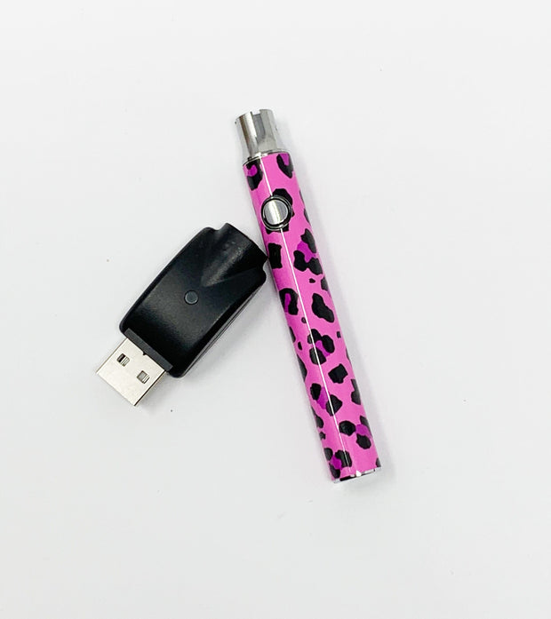 510 Threaded Battery Pink Cheetah Print Vape Pen Starter Kit