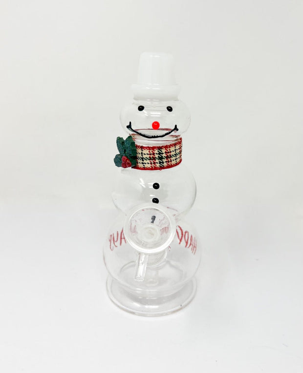 Frosti The Snowman Glass Water Hand Pipe/Dab Rig