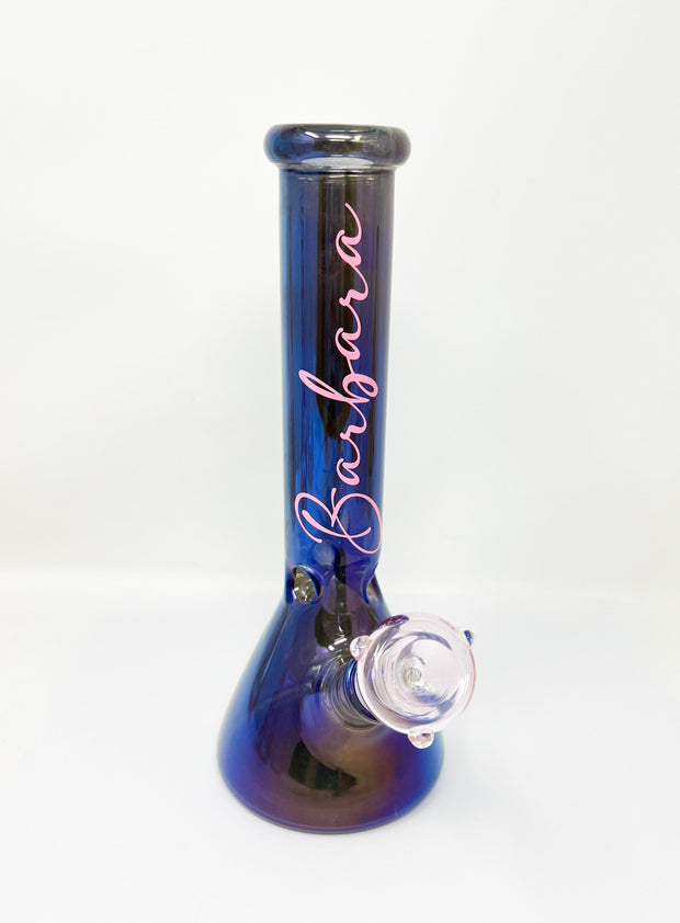 Personalized Name Glass Beaker Water Pipe/Bong