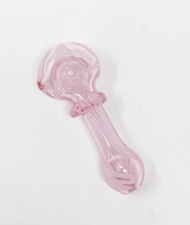 Pink White Swirl Glass Hand Pipe