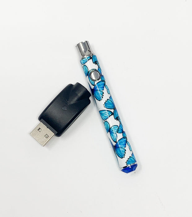 510 Threaded Battery Blue Butterflies Blue Crystal Starter Kit