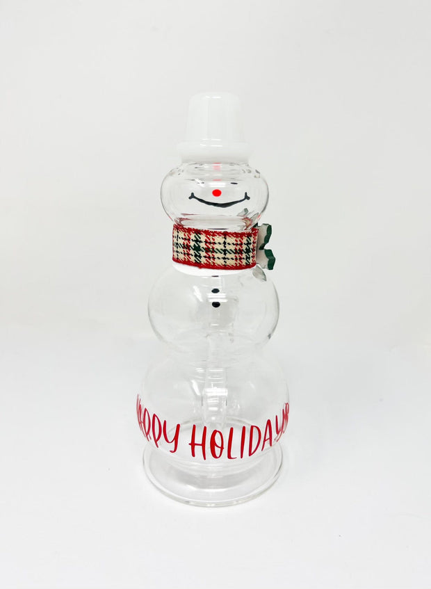 Frosti The Snowman Glass Water Hand Pipe/Dab Rig