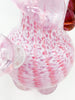 Noble Glass White Pink Ruby Heart Heady Glass Water Pipe/Bong