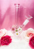 Pink Floral Heart Glass Hand Pipe/Dab Rig