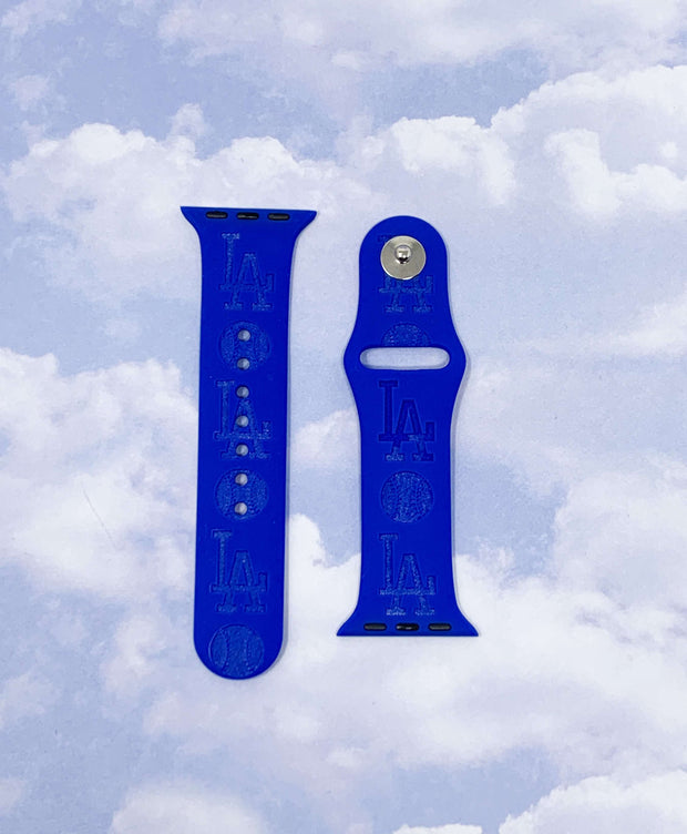 LA Baseball Engraved Silicone Apple Watch Band