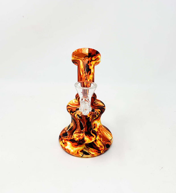 Skull Flames Silicone Water Pipe/Bong