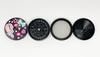 Best Buds Crystal Herb Grinder Custom Black Spice Grinder 4 Piece 55mm W/ Cleaning Tool