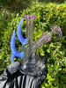 2KGlassWorks Pink Purple Horn Heady Glass Water Pipe/Dab Rig