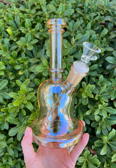Champagne Wedding Bell Glass Water Pipe/Rig