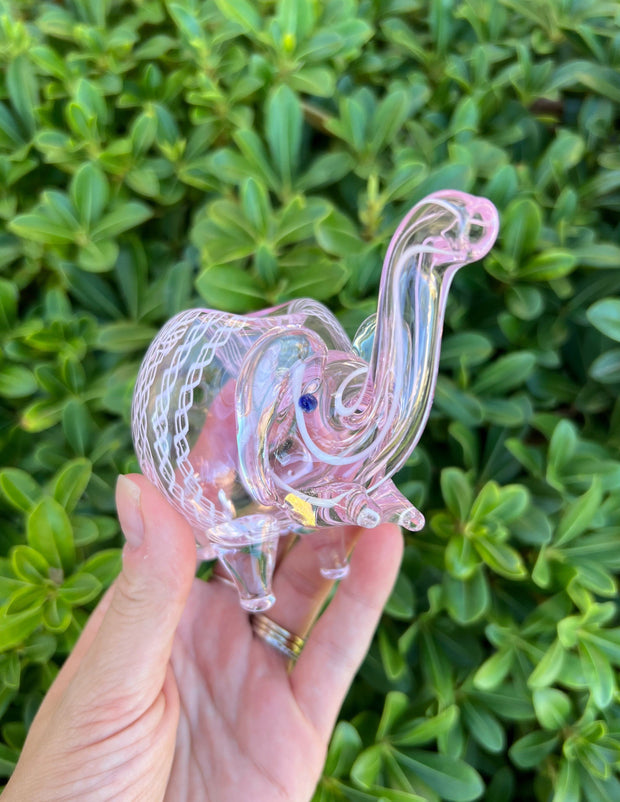 Pink Elephant Glass Hand Pipe