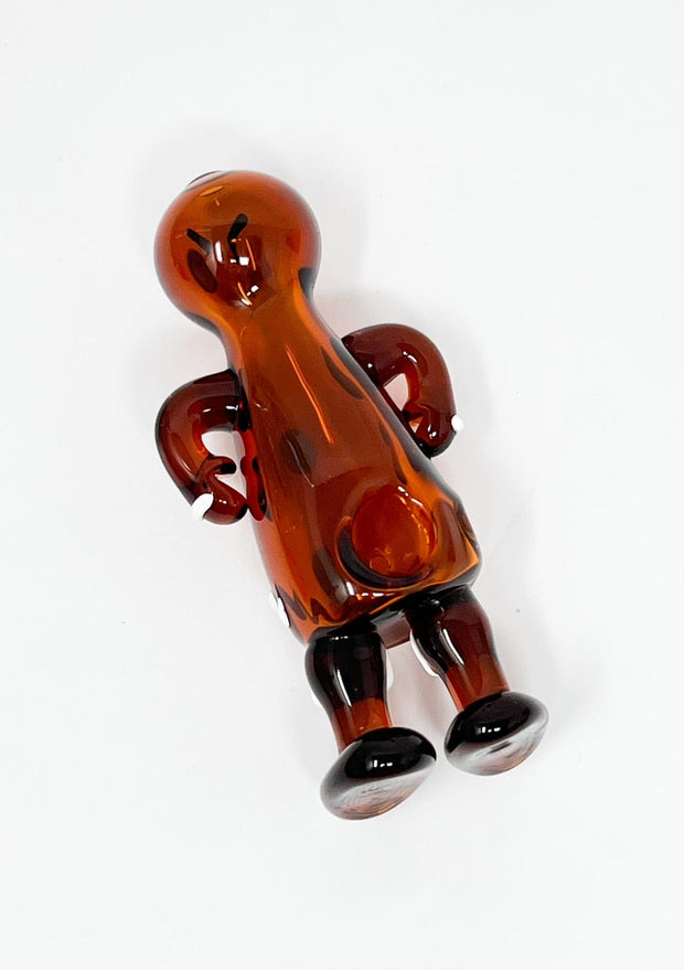 Angry Gingerbread Glass Hand Pipe