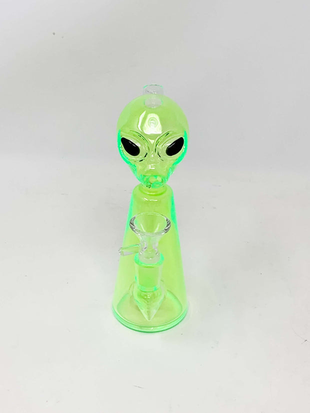 6.5in Neon UV Alien Glass Hand Pipe/Bong/Dab Rig