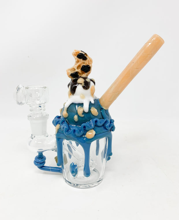 Empire Glassworks Cookie Monster Sundae Water Hand Pipe/Dab Rig