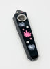 Black Obsidian Crystal Hand Pipe Pink Leaf Swarovski