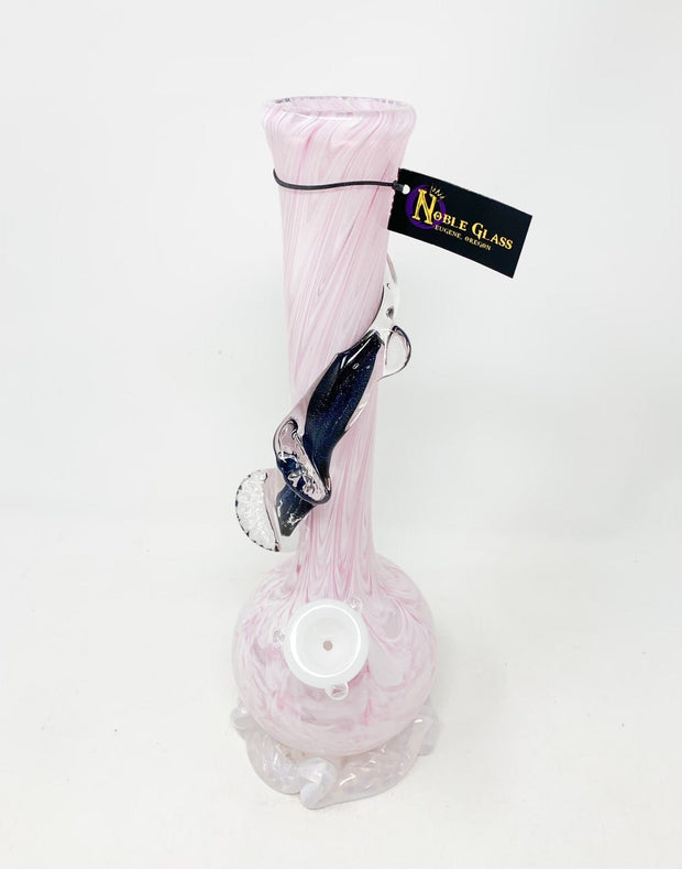 Noble Glass Pink Cotton Candy Dichroic Heady Glass Water Pipe/Bong