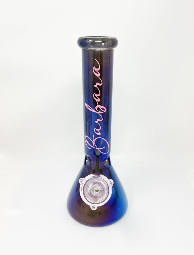 Personalized Name Glass Beaker Water Pipe/Bong