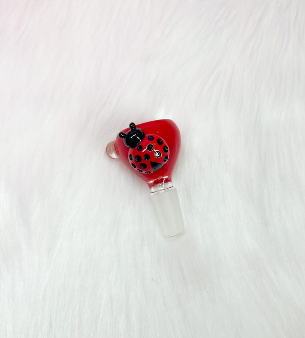 Red Ladybug 14mm Glass Bowl