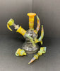 2KGlassWorks Amber Chaos Horn Heady Glass Water Pipe/Dab Rig