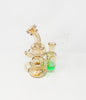 Crystal Glass Iridescent Reclaimer Recycler Glass Water Pipe/Dab Rig