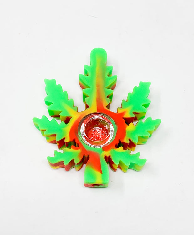 Weed Leaf Silicone Hand Pipe