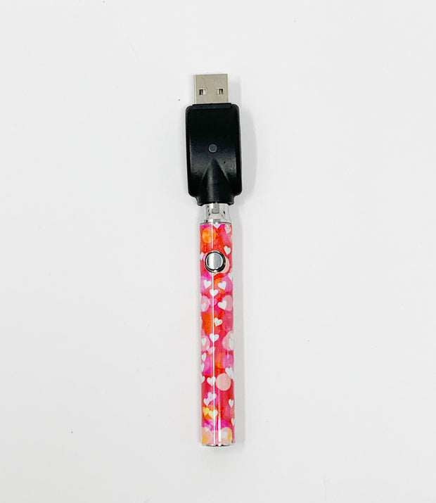 510 Threaded Battery Pink White Hearts Starter Kit