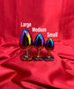Electroplated Iridescent Crystal Heart Anal Plug