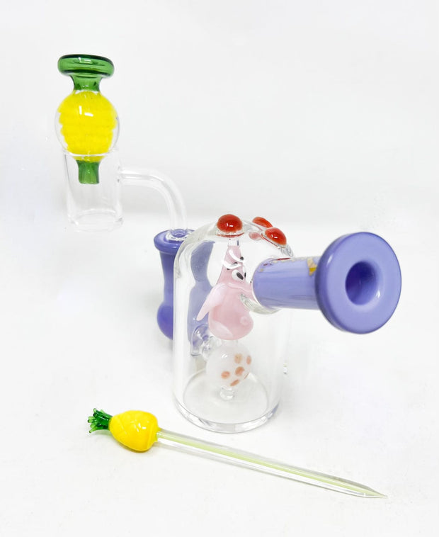 Purple Patrick Glass Water Pipe/Dab Rig