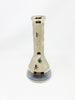 Gold Metallic Weed Leaves Beaker Glass Water Pipe 8.5in Bong