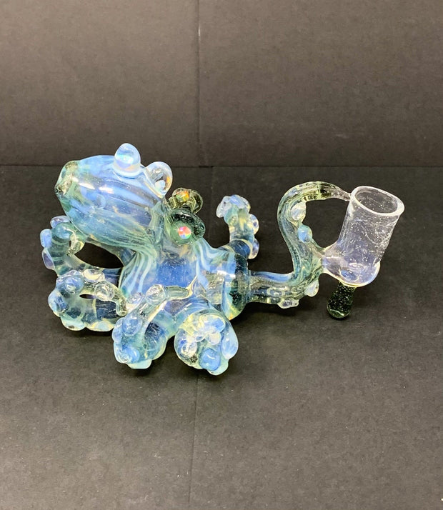 Izzy The Glassblower Ghost Elixir Mini Octopus Heady Glass Water Pipe/Dab Rig