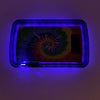 Rainbow Tie Dye LED Rolling Tray Featuring 7 Colors and Party Mode