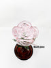 Pink Rose Flower Pot Glass Water Pipe/Dab Rig