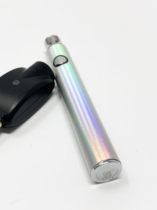 510 Threaded Battery Matte Silver Rainbow Galaxy Starter Kit