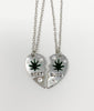 Swarovski Crystal Best Buds Silver Necklace