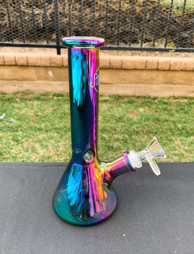 StayLit Rainbow 8in Beaker Glass Water Pipe/Bong