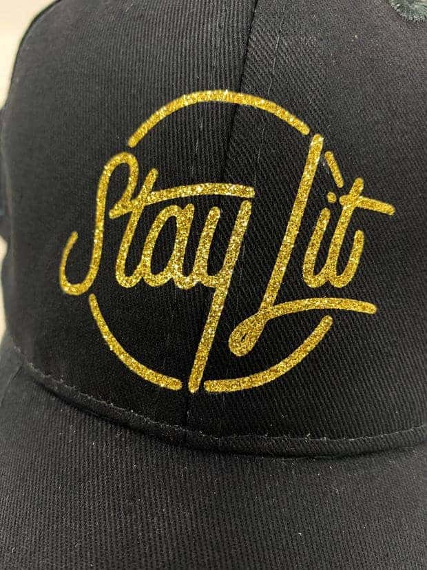 Black & Gold Glitter Dad Hat/Baseball Hat