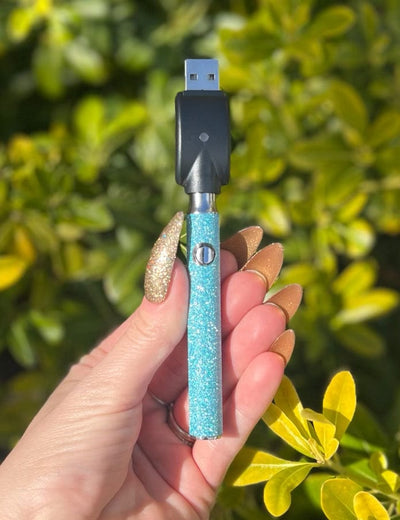 510 Threaded Battery Teal Glitter Vape Pen