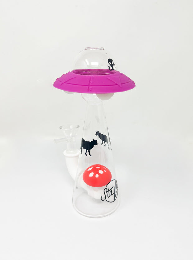 UFO Alien Abduction Silicone Water Pipe/Bong/Dab Rig