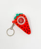 Strawberry Silicone Hand Pipe Keychain