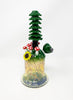 Los1Glass Red Mushroom Sunflower Tree Heady Glass Water Pipe/Dab Rig