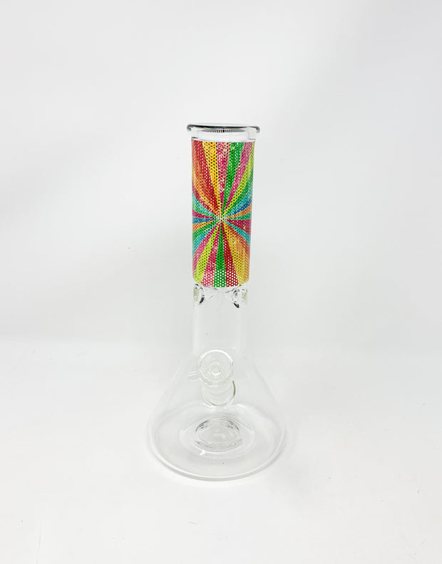 Rainbow Burst Beaker Glass Water Pipe/Bong
